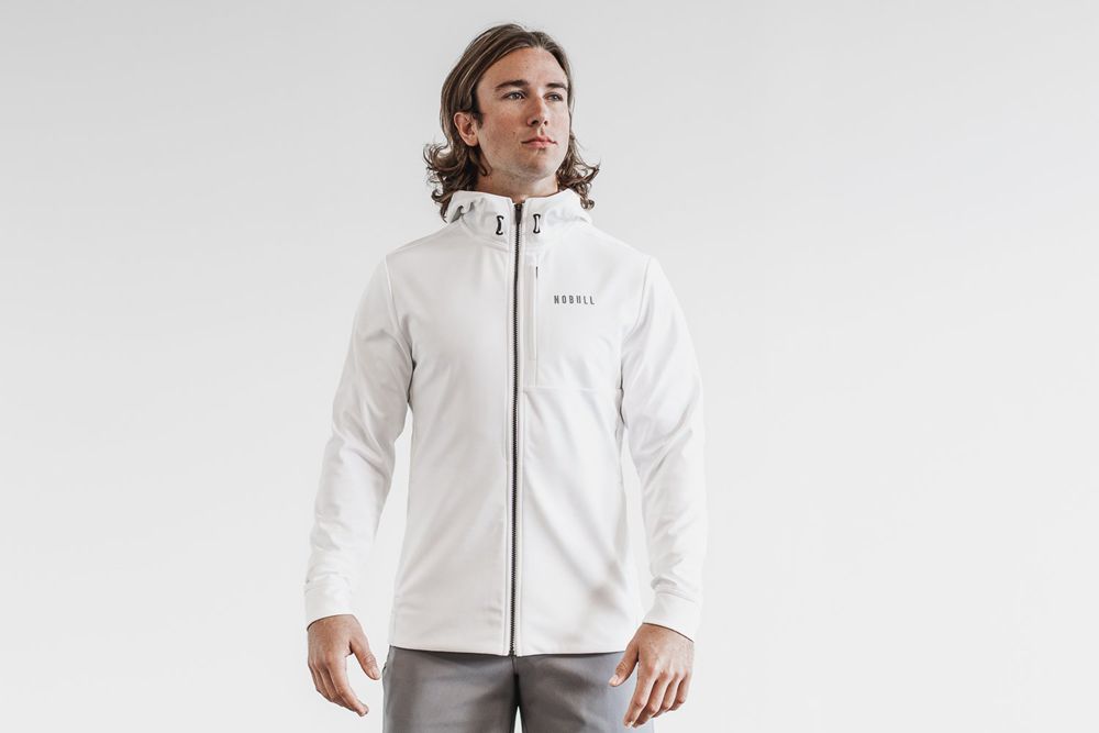 Vestes NOBULL Homme Grise Blanche - NOBULL Softshell,France (8512-QXIOU)